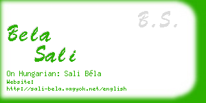 bela sali business card